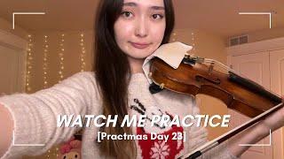 Watch me practice (as a music major) Dvorak Violin Concerto 【リアルヴァイオリン練習風景】Practmas Day 23