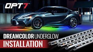 OPT7 DreamColor Chasing Underglow Light Kit Installation on 2021 Toyota Supra