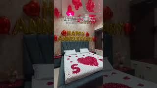 Romantic room decoration for wife| romantic room decoration| romantic decoration for anniversary