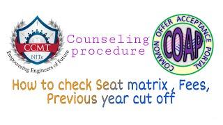 CCMT & COAP counseling procedure and importent informations