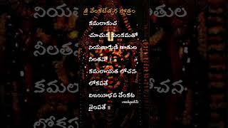 శ్రీ వేంకటేశ్వర స్తోత్రం #venkateswara #stotram #lordbalaji #mantras #devotional #lyricalstatus