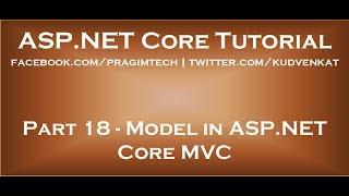 Model in ASP NET Core MVC