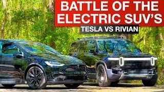 Tesla Model X vs. Rivian R1S: The Ultimate Electric SUV Showdown!