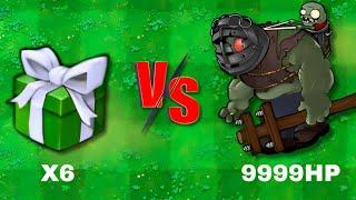 PvZ Hybrid Challenge - 6 Plants Box Green Vs 1 Ultra Giga Gargantuar 9999 HP, Who will win?