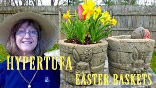 Hypertufa Easter Basket Planters - Easy to Make