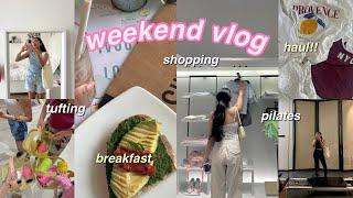 Weekend VLOG living in mumbai, shopping + haul, going for pilates, tufting & more!!