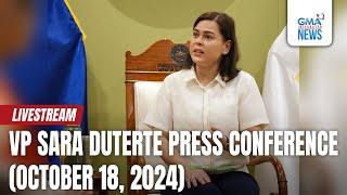 LIVE: VP Sara Duterte press conference (October 18, 2024) - Replay