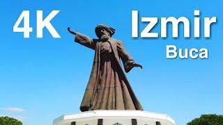 [4K] Izmir BUCA Walking Tour | Mevlana Statue | Turkey 2021