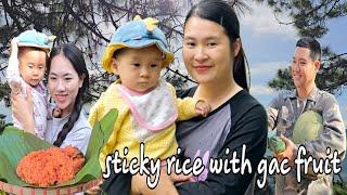 Single mother shares gratitude. Gac sticky rice for kind neighbors | Ly Chau Hang