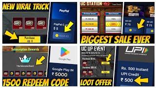 BIGGEST CHEAP UC TRICK REVEAL | GET 1500 UC | HOW TO GET FREE UC | PLAY STORE REDEEM CODE | 2025