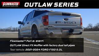 Outlaw Direct-Fit Cat-back Exhaust for 2021-2024 Ford F-150 Trucks (818171) 5.0l