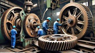 Huge Machinery Paper Mill  Industrial Gear Girari Manufacturing Process In The Largest Factory