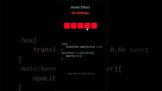 Hover Effect on Siblings | Pro CSS Tip #shorts #frontend #html5 #skills