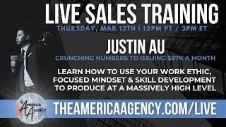 Live Sales Training with Justin Au