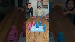 Who Will Win?  Prime Bottle Flip Tic Tac Toe! #shorts #games