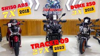 Tracer9 2023 full đồ(27x) + duke250abs 2018(3x) + sh150abs 2018(7x)-thi moto thủ đức