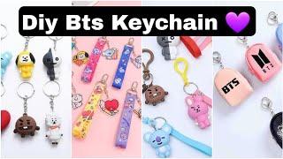 Bts Keychain | Easy Bts Craft  How To Make Bts Keychain At Home | Bt21 Keychain #btsdiy