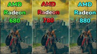 Comparison AMD Radeon 880m vs 780m vs 680m   test in 8 games