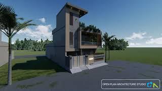 PROJECT -164-10 MARLA  EXTERIOR DESIGN OPEN PLAN ARCHITECTURE STUDIO, HISAR-