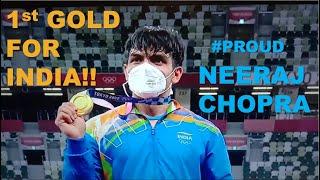 NEERAJ CHOPRA 1st Indian To Win Gold at Tokyo Olympic Games | National Anthem For India To Celebrate