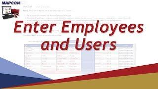 Enter Employees and Users  -MAPCON CMMS