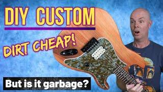 My latest CUSTOM BUILD cost practically nothing, but is it JUNK? Let's find out! #guitarreview #diy