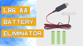 LR6 AA Battery Eliminator USB Power Supply Cable Replace 1.5V AA Battery