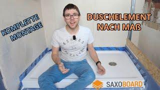 #Saxoboard Duschelement als Maßanfertigung: Unboxing und kompletter Einbau!