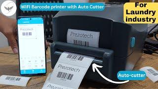 Wifi Bluetooth Printer with Auto-cutter For Laundry industry #barcode #printer #barcoding  #industry