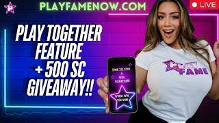 LIVE   WIN BIG with ME on PLAYFAMENOW.COM 500 SC PRIZE POOL GIVEAWAY!