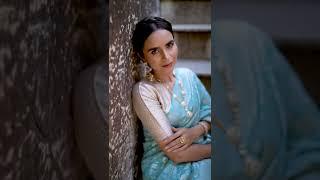 Light Turquoise Blue Handwoven Banarasi Moonga Silk Saree | Shivangi Kasliwal