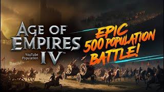 Age Of Empires IV Live Gameplay 500 Population Absurd AI War