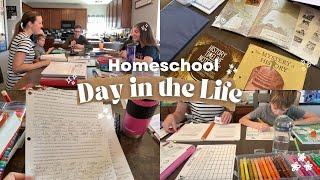 NEW HOMESCHOOL DAY IN THE LIFE (FULL AND FUN!) | HOMESCHOOL MOM OF 4