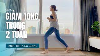 [LIVE] LOSE 10KG IN 2 WEEKS - Lesson 03 (with MENU) HIIT & WEIGHT reduce belly fat at home