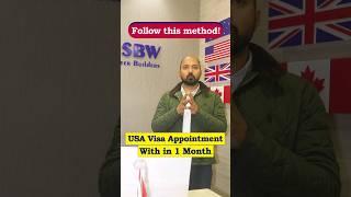 USA visa Appointment in 1 month I US visa appointment booking  #shorts #ytshorts #usvisa #usa