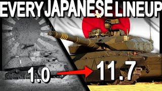 ONE Match With EVERY JAPANESE LINEUP (War Thunder)