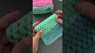 How to do puff stitch crochet #crochetpouch