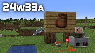 News in Snapshot 24w33a: Bundle News, Redstone & Minecart Improvements!