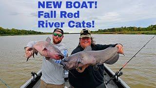 I Bought A New Boat! Slamming Fall Red River Catfish! Addiction AWARENESS!