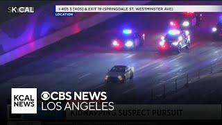 Alleged kidnapping suspect arrested after extremely slow-speed chase through Orange County