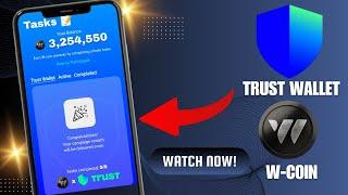 How To Connect Trust Wallet To W-Coin | W-Coin Airdrop me Wallet Kaise Add Kare #wcoinairdrop