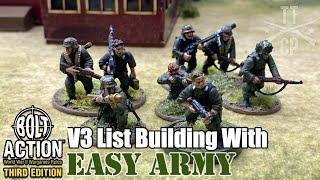 Tabletop CP: Bolt Action Version 3 List Building With Easy Army