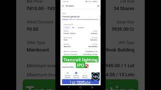 Transrail Lighting IPO: Shine a Light on Investment Opportunities"#ipo #trending #shorts#viralvideo#