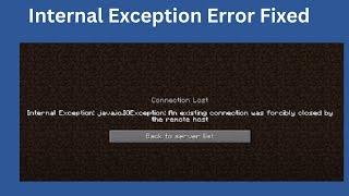 (100% Solution) Internal exception java.io.ioexception: Minecraft for Aternos Server