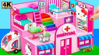 How To Make Hello Kitty Hospital, DIY Doctor Set, Medical Kit, Pink Bunk Bed from Clay, Cardboard