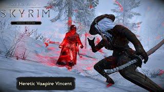 SKYRIM MOD | COLORFUL MAGIC BOSS FIGHT - HERETIC VAMPIRE  VINCENT