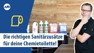 Welche Sanitärflüssigkeit brauche ich für meine Chemietoilette? | Fritz Berger