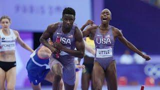 PARIS 2024 OLYMPIC GAMES| MIXED 4x400m RELAY| SHAMIER LITTLE| PUT A BOW ON HER MEDAL 