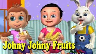 Johny Johny Yes Papa Fruits Song -3D Nursery Rhymes and Songs for Children