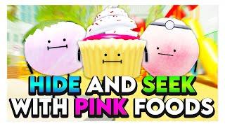 Roblox SECRET STAYCATION HIDE & SEEK WITH PINK FOODS! 